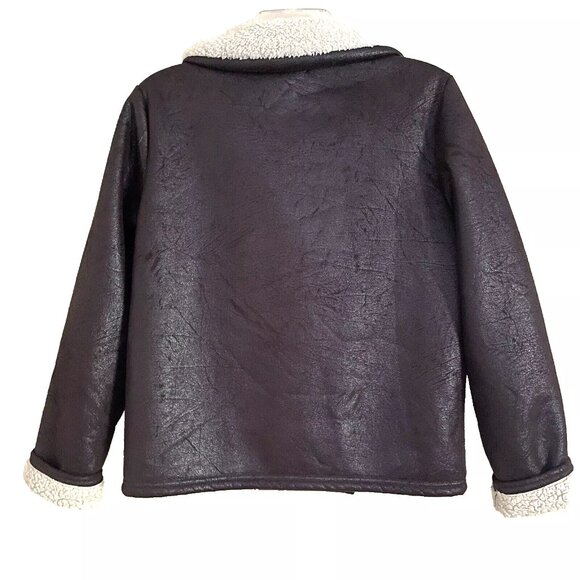 Ralph Lauren Faux Suede Sherpa Coat Jacket Size Small Western - Picture 2 of 8